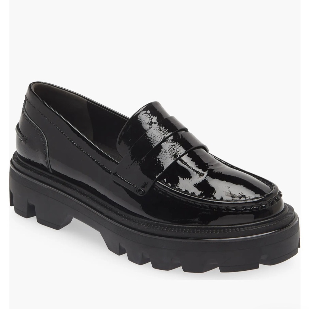 Rag and Bone Quinn Patent Platform Leather Loafers